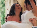 Tranny Ariel Demure fucks her cisgender bride Sophia Burns during their first night as a newly married couple!