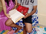indian XXX Step Mom Get special cake box surprise on birthday with Hindi Voice